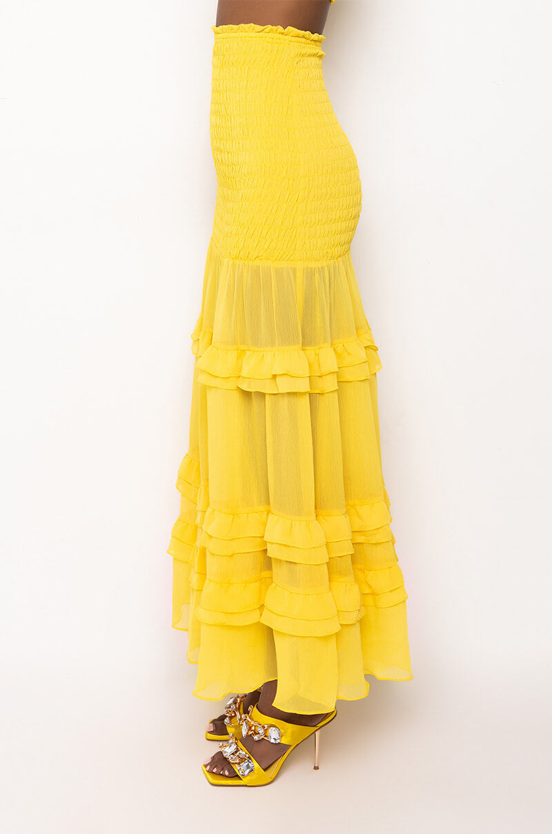 DELILAH SMOCKED MAXI SKIRT