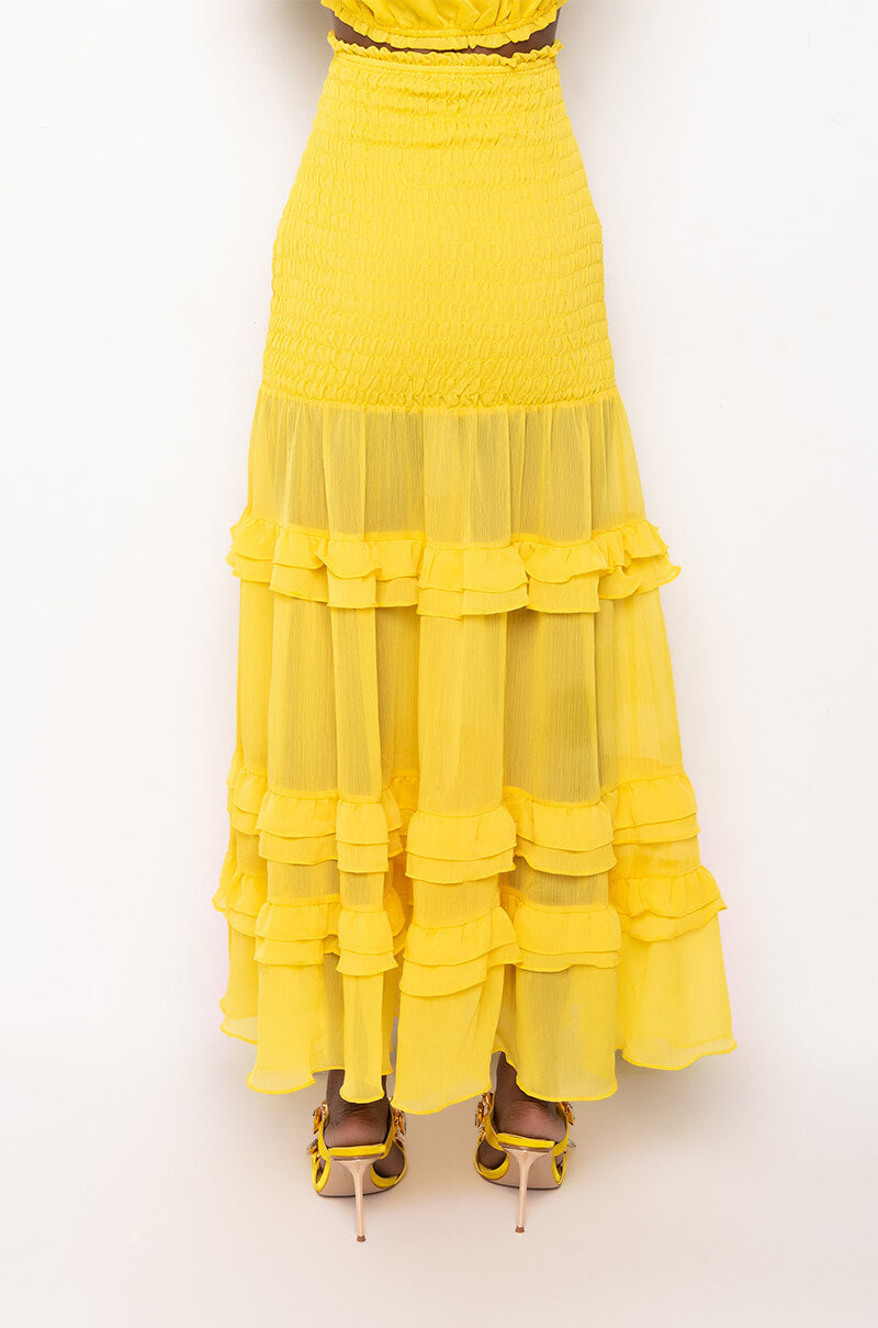 DELILAH SMOCKED MAXI SKIRT