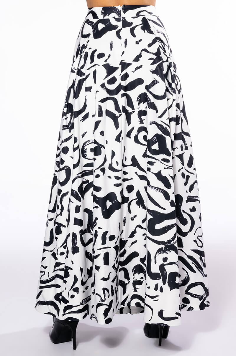 DALI'S MUSE BANDEAU ABSTRACT MAXI SKIRT