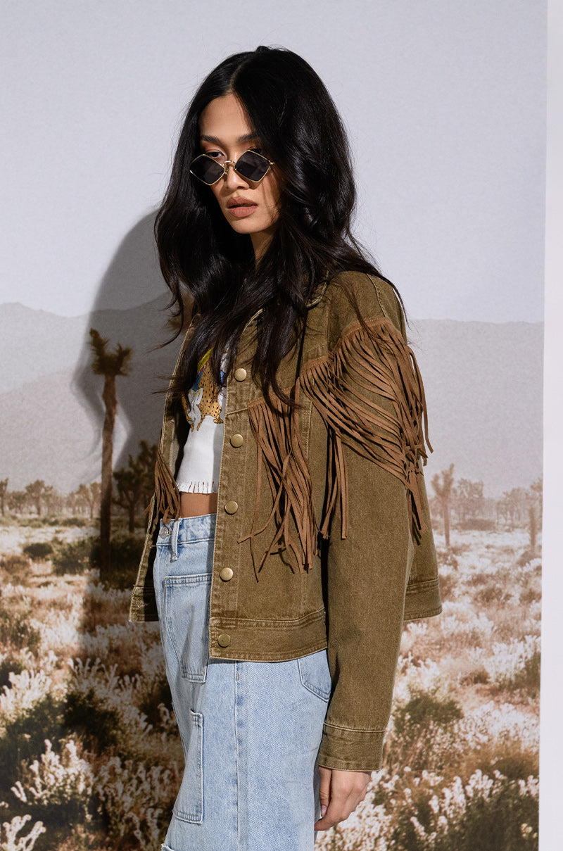 DANI FRINGE DENIM JACKET