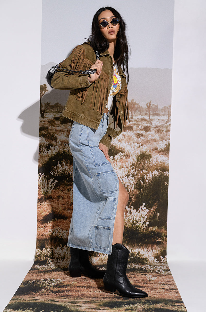 DANI FRINGE DENIM JACKET