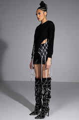 DAY N NIGHT FRINGE SWEATSHIRT
