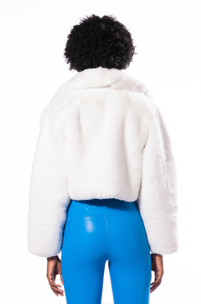 DAYANNE PLUSH FAUX FUR JACKET