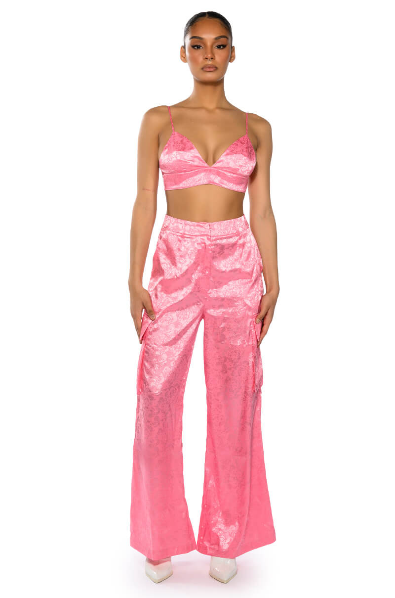 DAYDREAM SATIN FLORAL TROUSER
