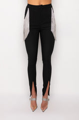 DECKED OUT RHINESTONE FRINGE PANT