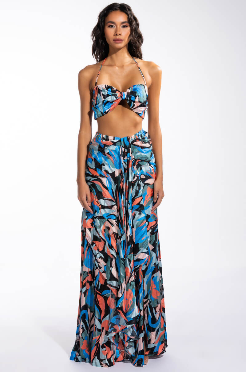DECOMPRESS KNOT DETAIL MAXI SKIRT