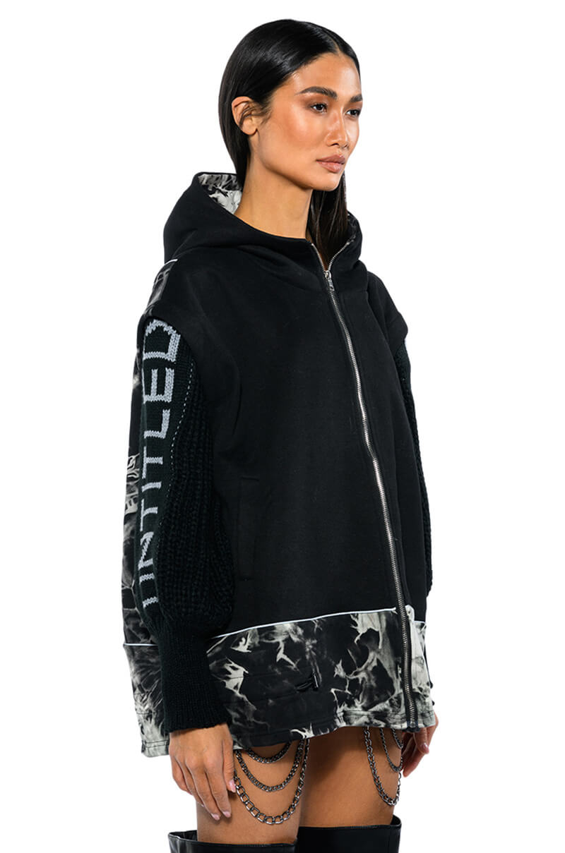 DEEP END OVERSIZED KNIT DETAILED SWEATSHIRT