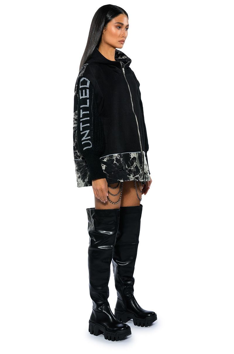 DEEP END OVERSIZED KNIT DETAILED SWEATSHIRT