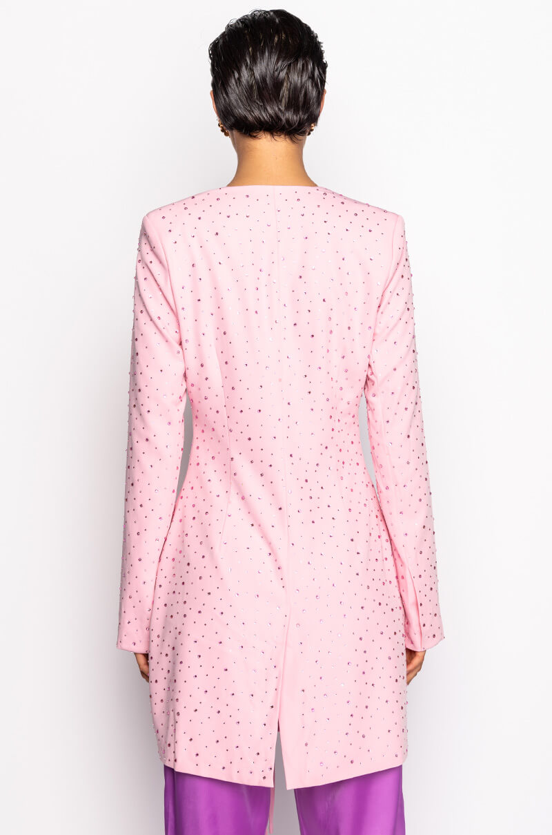 DEEP PLUNGE TIE FRONT BDAY BLAZER