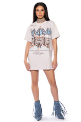 DEF LEPPARD DISTRESSED DRESS