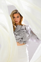 CAMELLIA RUFFLE LONG SLEEVE BLOUSE