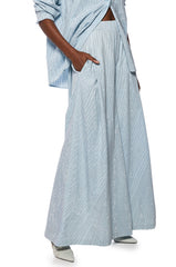 DENIMANIA RHINESTONE WIDE LEG DENIM PANTS