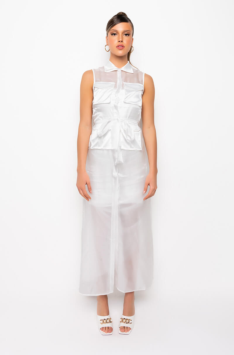DEPARTMENT OF FASHION MESH CASUAL TRENCH