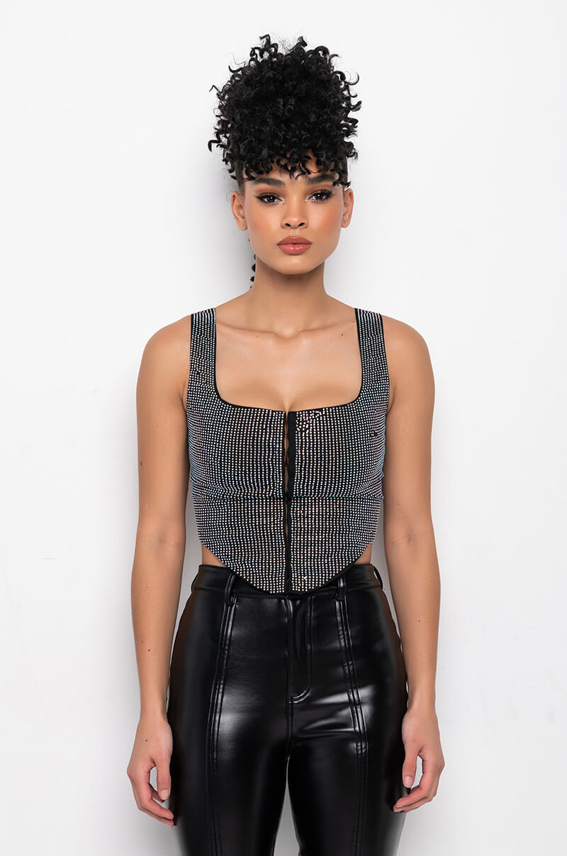DIAMOND BALL RHINESTONE CORSET