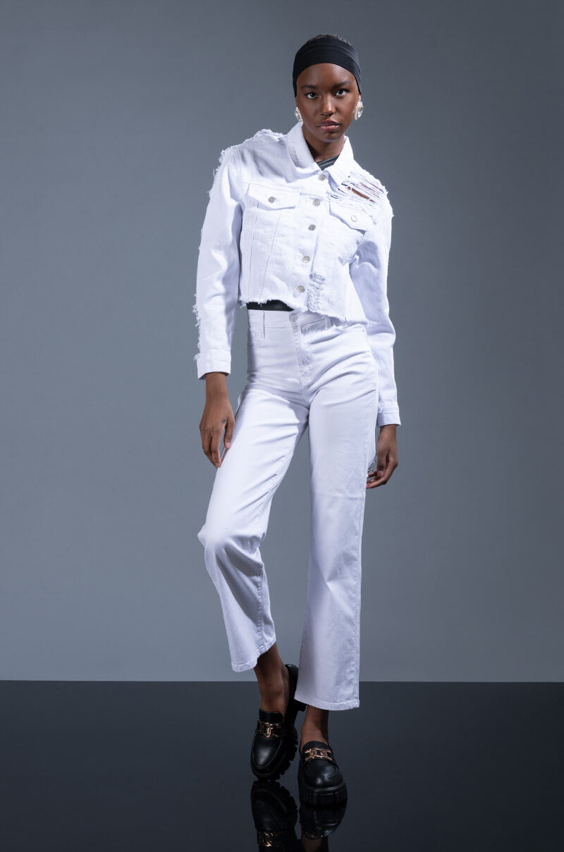 DIAMOND HEART WIDE LEG JEANS