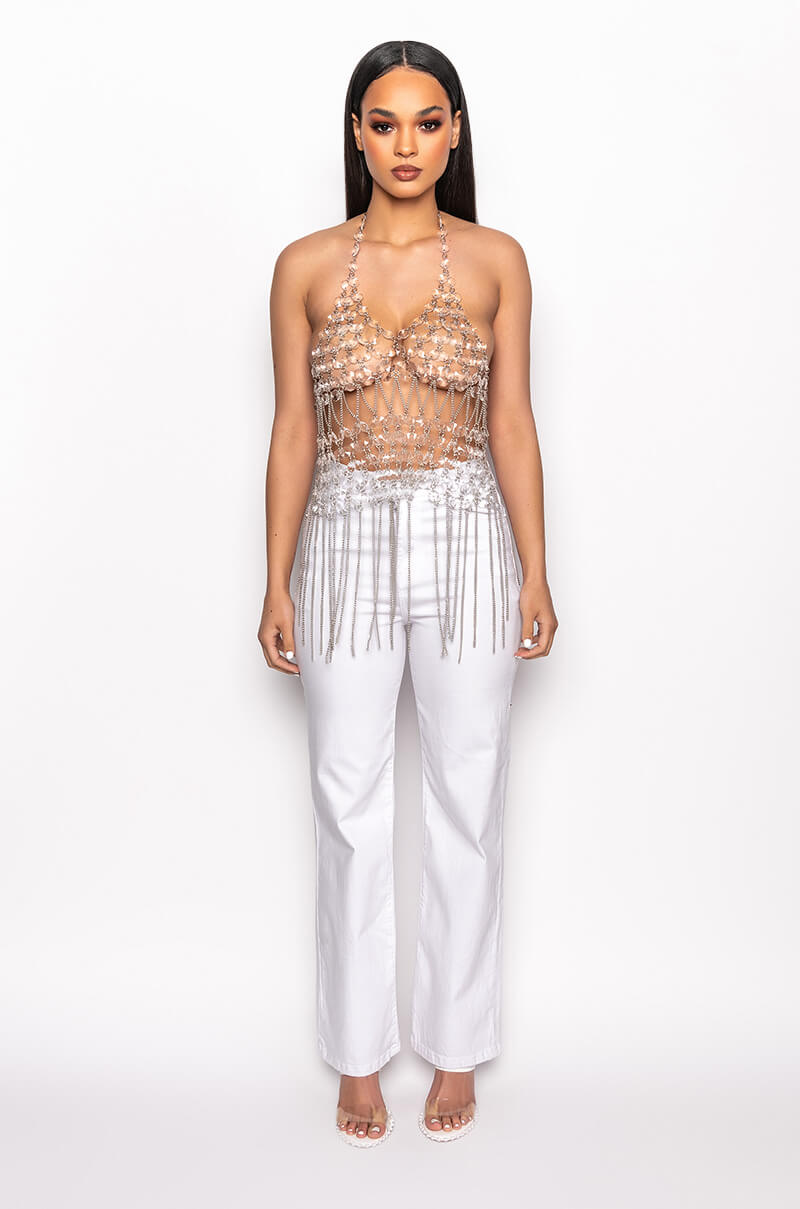 DIAMOND HEART WIDE LEG JEANS