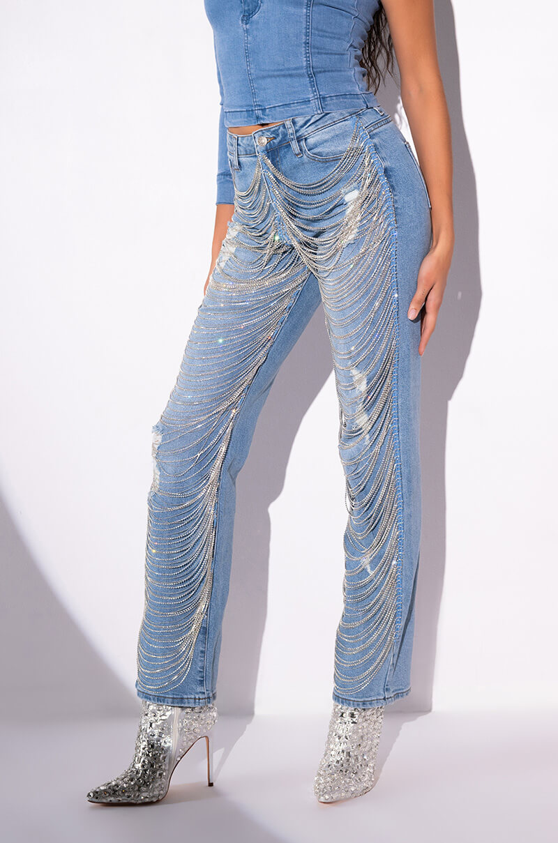 DIAMONDS ARE FOREVER STRAIGHT FIT JEANS