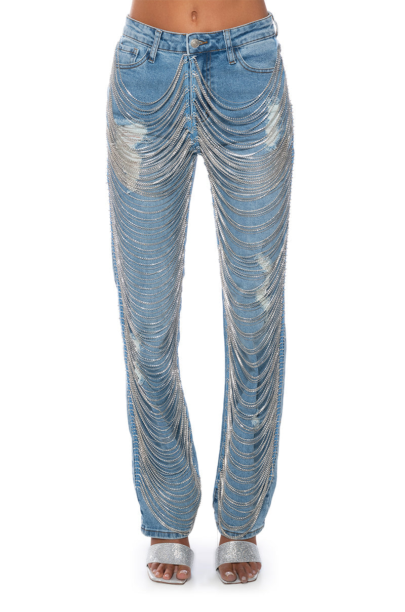 DIAMONDS ARE FOREVER STRAIGHT FIT JEANS