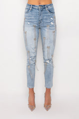 DIAMONDS STRAIGHT LEG JEANS