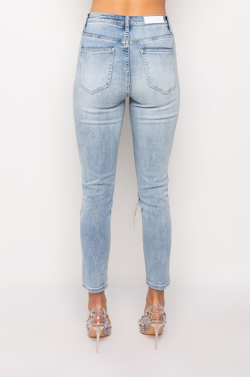 DIAMONDS STRAIGHT LEG JEANS