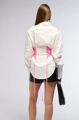 DID ME WRONG BUTTON DOWN BLOUSE