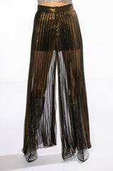 DISCO FLAIR PLEATED WIDE LEG PANTS
