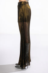 DISCO FLAIR PLEATED WIDE LEG PANTS