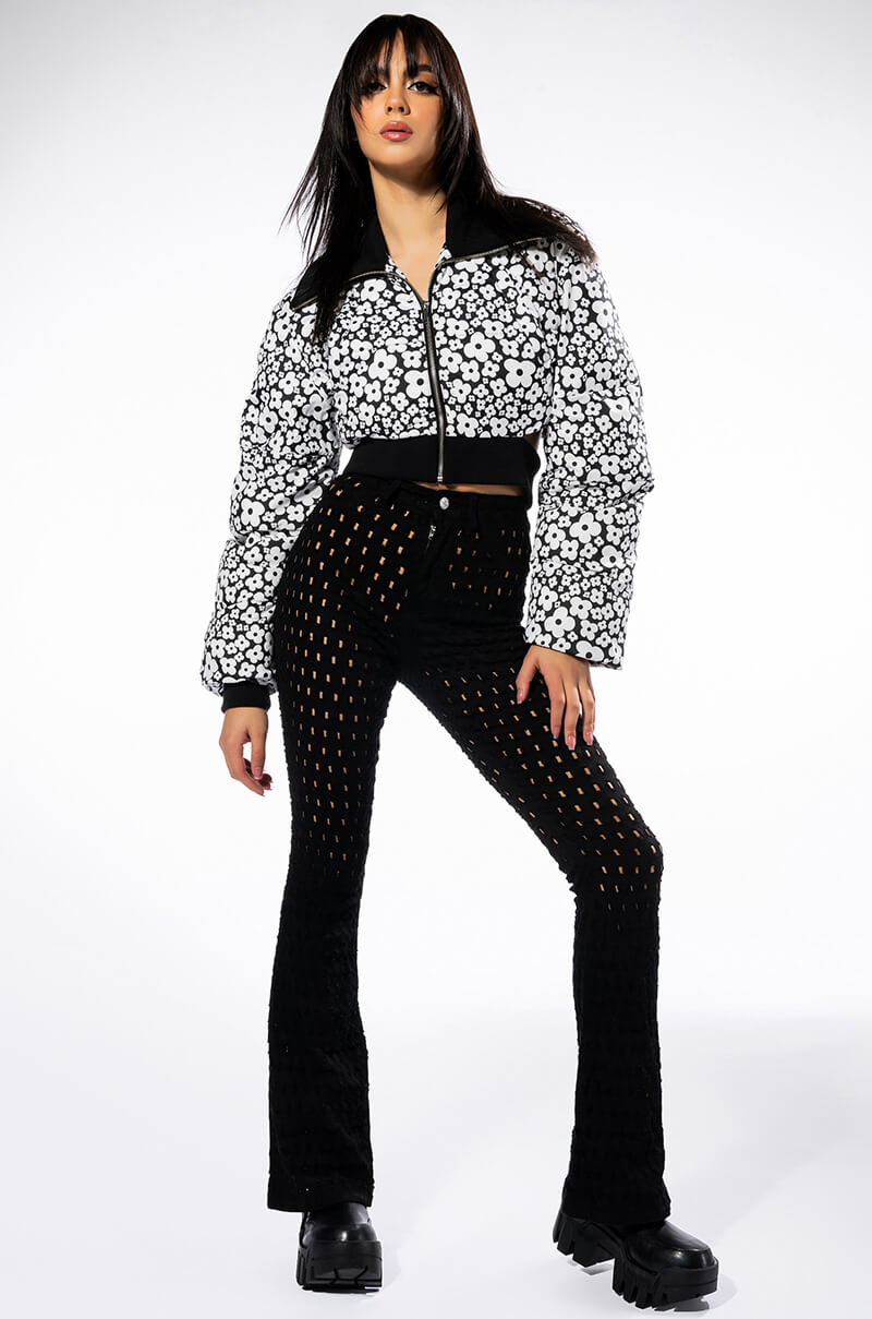 DITZY DAISY CROP PUFFER