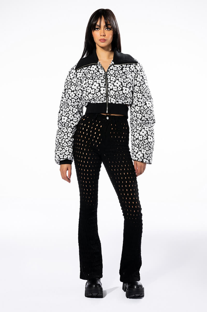 DITZY DAISY CROP PUFFER