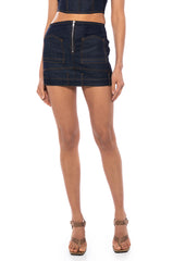 DIXIE RAW DENIM MINI SKIRT