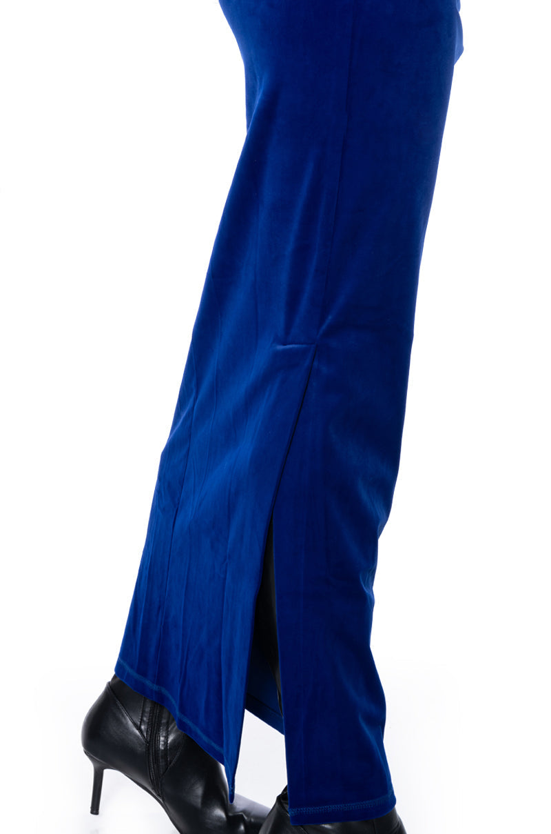 DO NO WRONG VELVET MAXI SKIRT