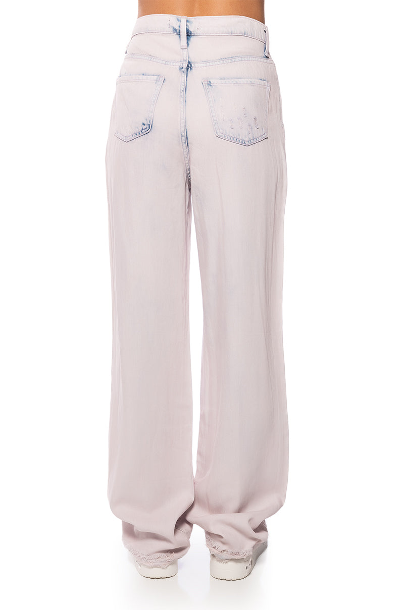 DOLLY PINK ACID WASH RELAXED FIT JEANS