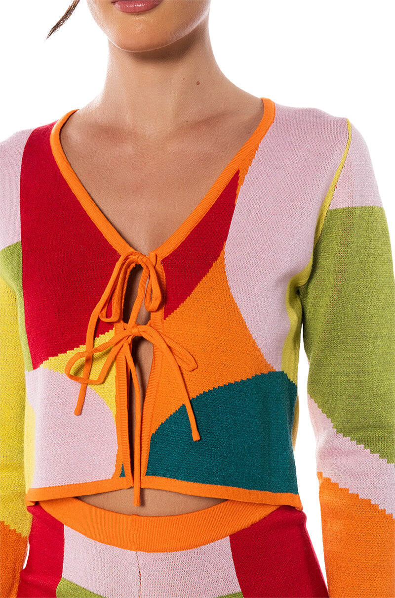 DONNA TIE FRONT CARDIGAN