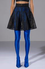 DON'T HATE THE PLAYER PLEATED MESH MINI SKIRT
