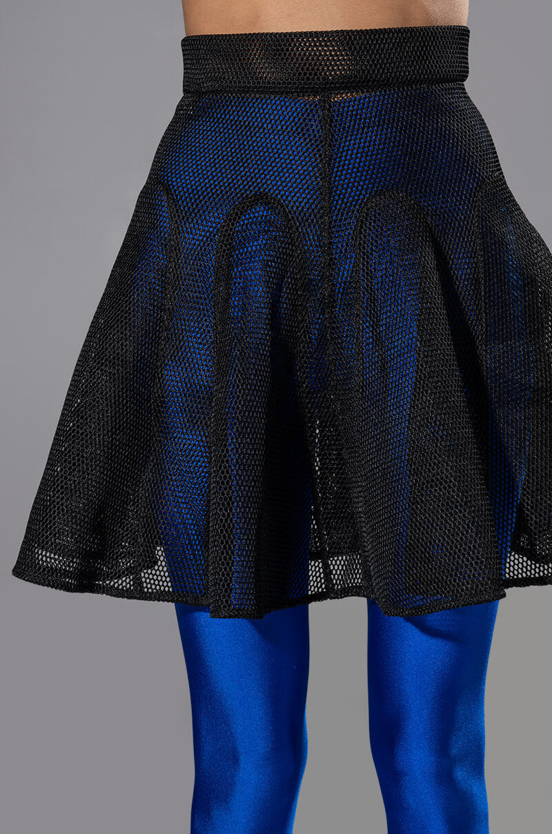 DON'T HATE THE PLAYER PLEATED MESH MINI SKIRT