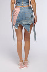 DONT STOP ME NOW DENIM MINI SKIRT
