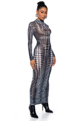 DOTTY MESH MAXI DRESS