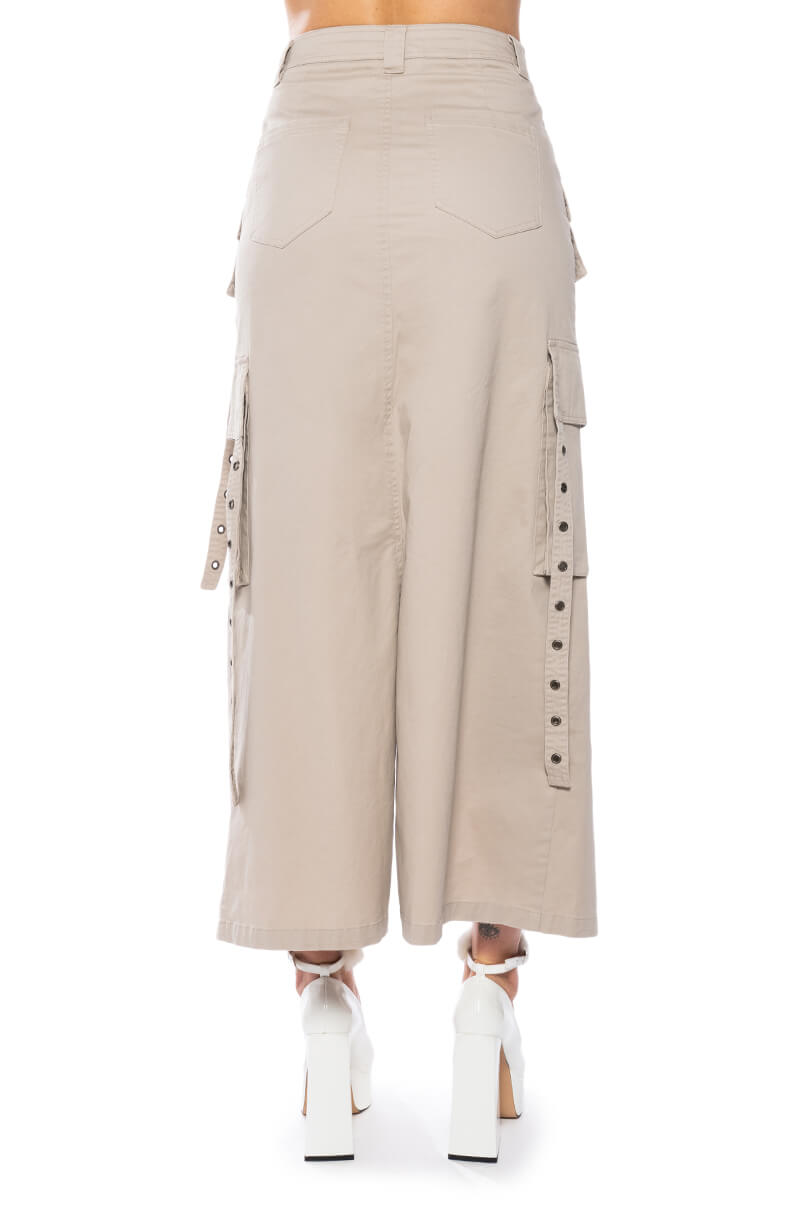 DOWN FOR ANYTHING CARGO MAXI SKIRT