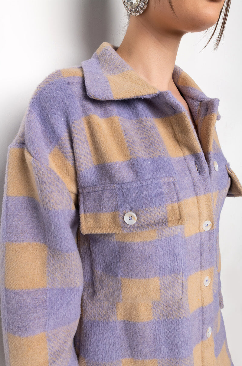 DOWN FOR YOU OVERSIZED FLANNEL