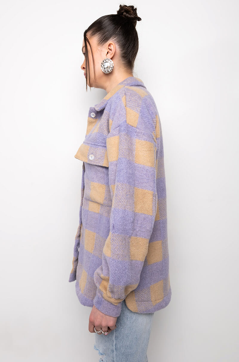 DOWN FOR YOU OVERSIZED FLANNEL