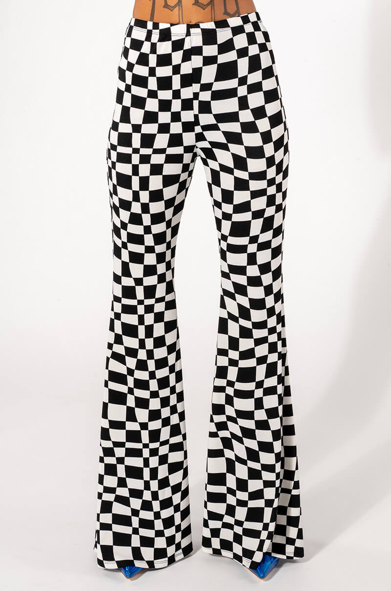 DOWN TO BUSINESS MESH FLARE PANT