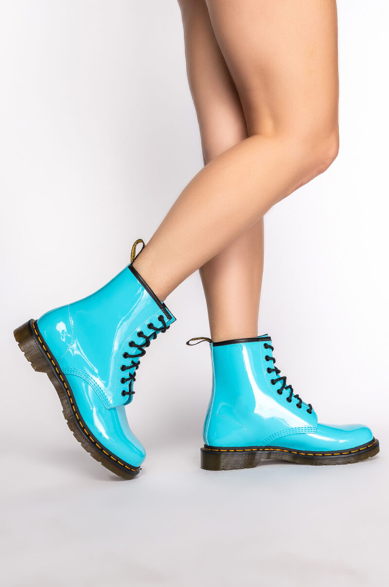 DR. MARTENS 1460 W PATENT LAMPER BOOTS
