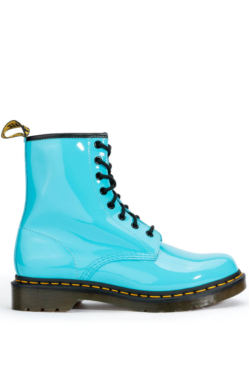 DR. MARTENS 1460 W PATENT LAMPER BOOTS
