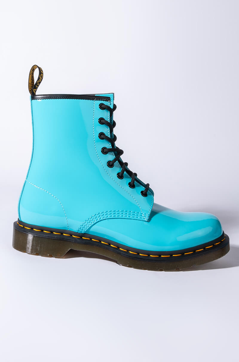 DR. MARTENS 1460 W PATENT LAMPER BOOTS