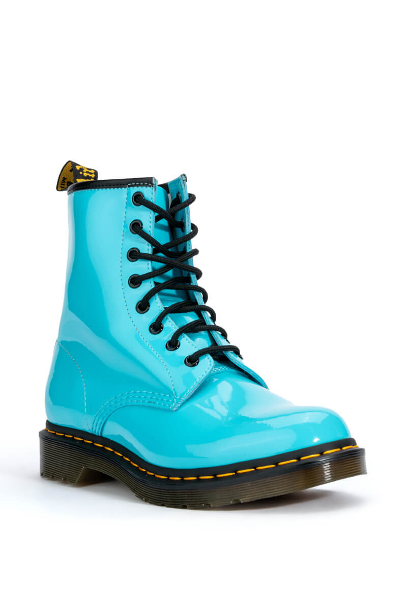 DR. MARTENS 1460 W PATENT LAMPER BOOTS