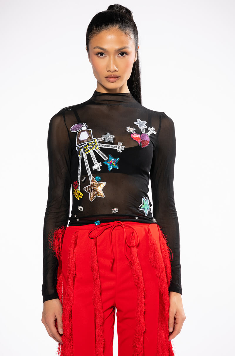 DREAM CHASER LONG SLEEVE MESH TOP