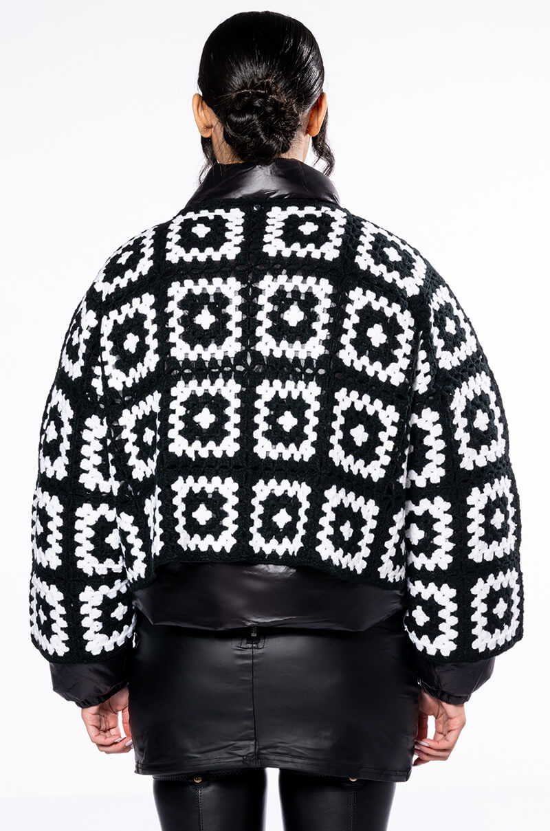 DREAMY HAND KNITTED CROCHET PUFFER