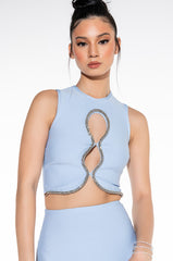 DRESS ME UP BANDAGE RHINESTONE TOP