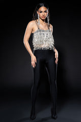 DRIPPIN RHINESTONE FRINGE CORSET