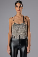 DRIPPIN RHINESTONE FRINGE CORSET
